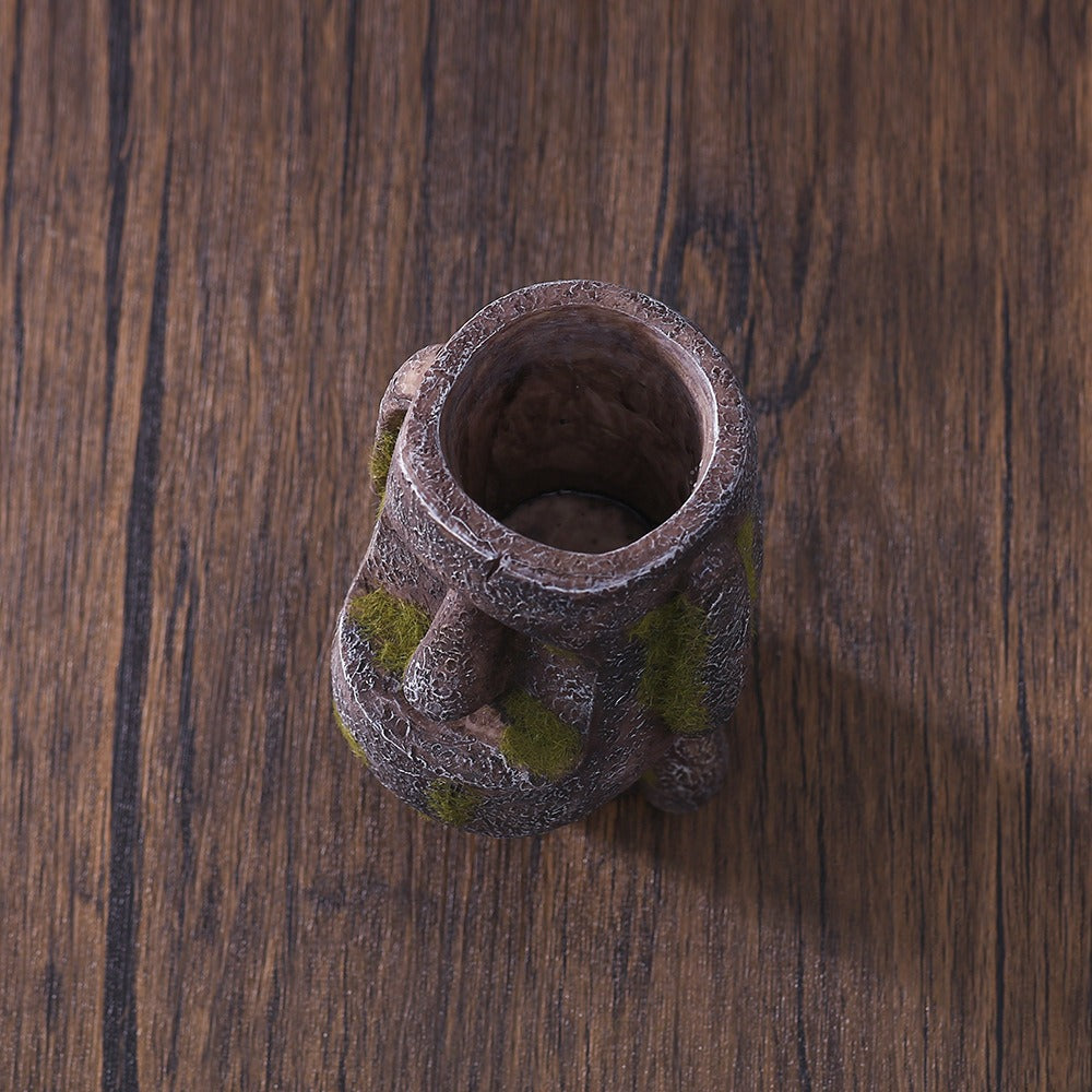 3D Resurrection Island Stone Statue Pen Holder Bathroom Storage Decoration Resin