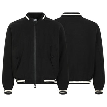 Vintage Buttoned Patchwork College Style Jacket for Men and Women, Loose Fit, Versatile Baseball Bomber Cotton-Coated Outerwear