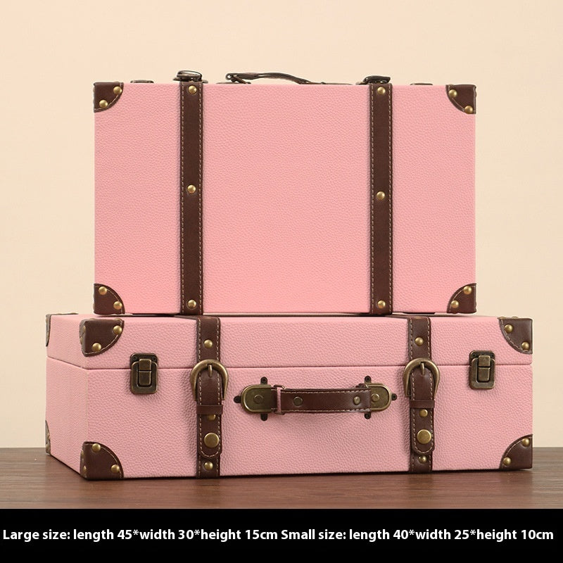 European-style Retro Suitcase Storage Box