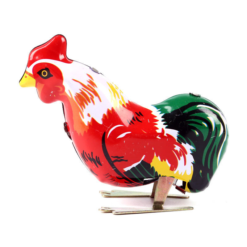 Nostalgic Retro Handmade Tin Strip Iron Rooster Jumping Chicken