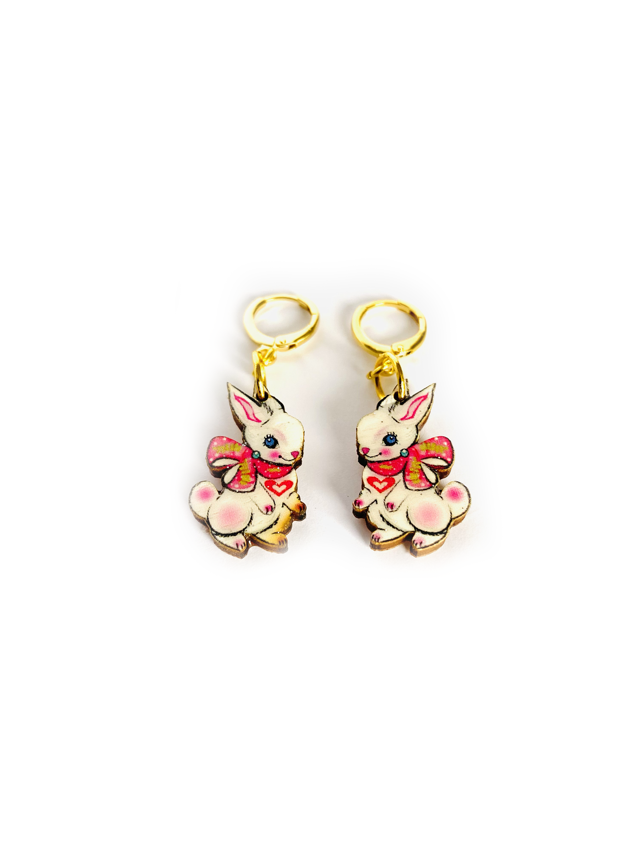 Layla Bunny Huggie Hoop Earrings by Rosie Rose Parker