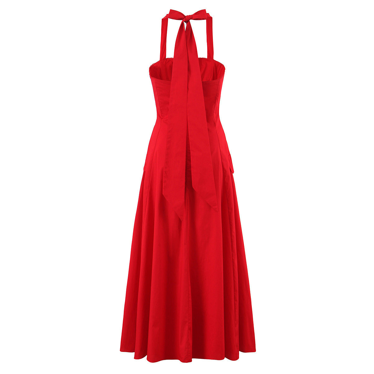 Fashionable slim fit French retro neck button up dress for women