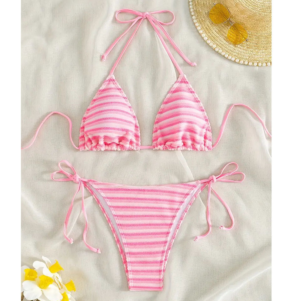 Women's Camouflage Halter Bikini Two-piece Set