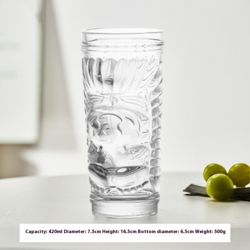 Creative Thickened Glass Tiki Cocktail Cup