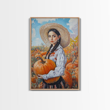 Retro Cowgirl in Pink Hat Canvas Print, Vibrant Holiday Wall Art, Christmas Decor, Christmas Wall Art, Perfect Holiday Gift, Canvas Print