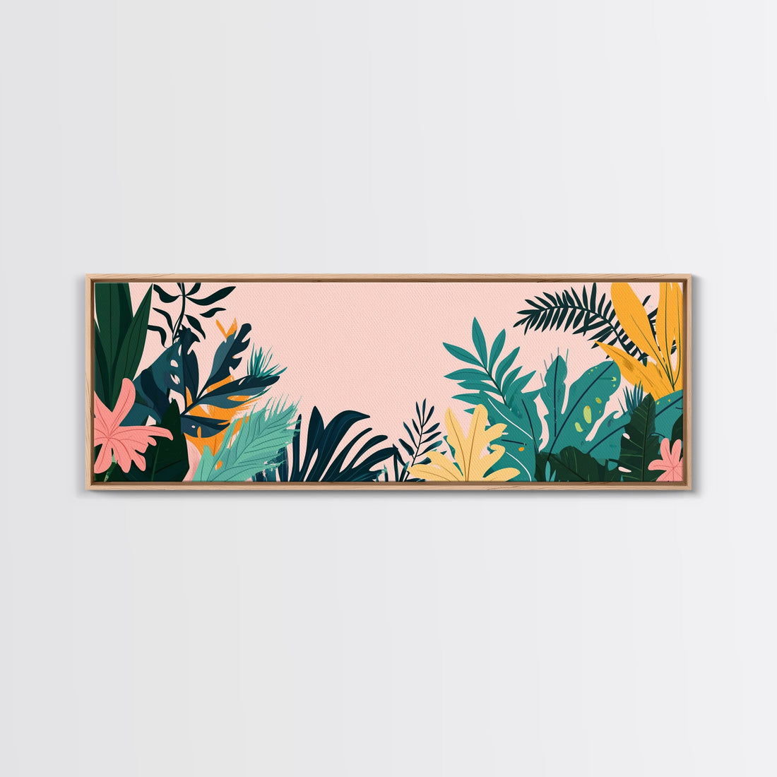 Large Framed Vintage Botanical Wall Art - Retro 1950s Style Home Decor - Painting Print - Living Room Wall Art - Canvas Wall Art - Above Sofa Art