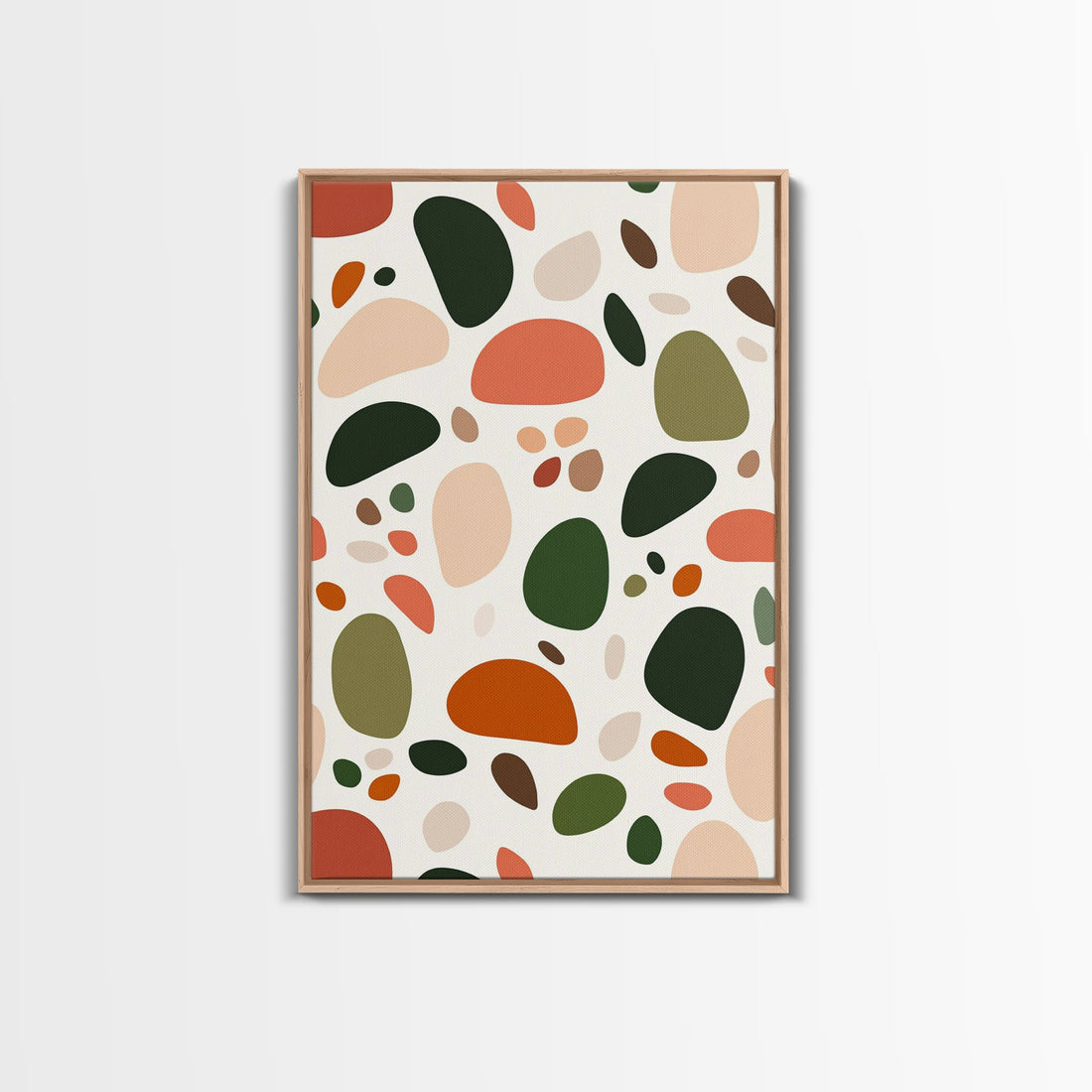 Retro Abstract Wall Art, Framed Canvas Print, Vintage Art, Vintage Style Home Decor, Modern Home Decor, 1950s Style Decor