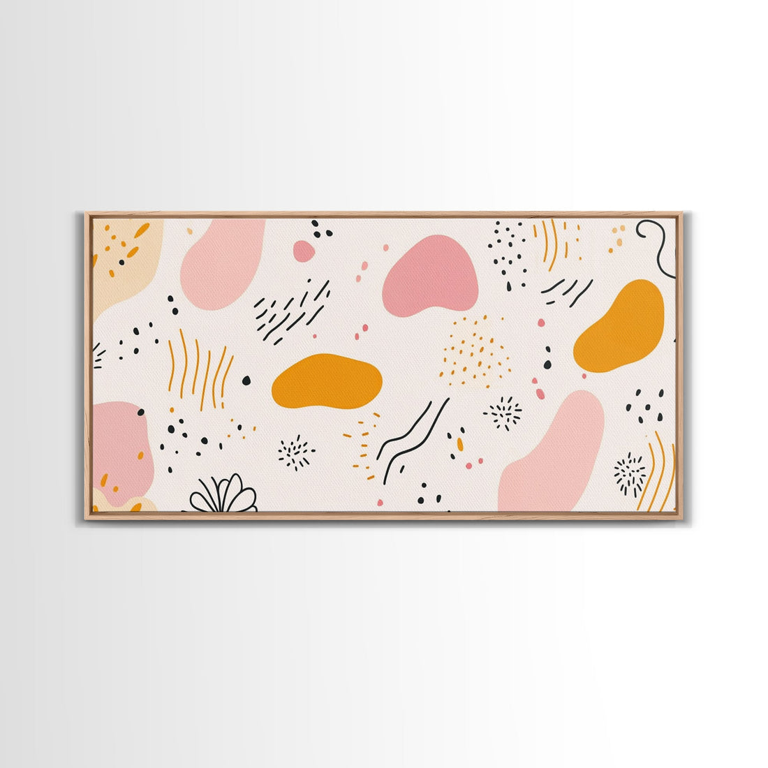 Mid Cenutry Modern Retro 90s Inspired Shopping Mall Wall Art Canvas Print, Abstract Art, Horizontal Canvas Ready To Hang