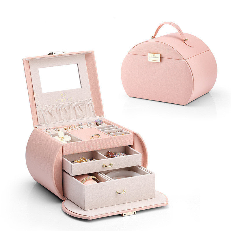 Jewelry box ins wind multi-layer large capacity necklace hand jewelry