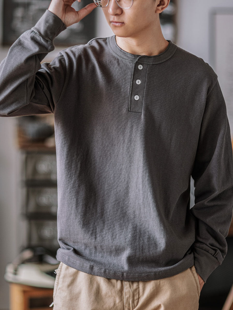 Long Sleeve Henley Shirt
