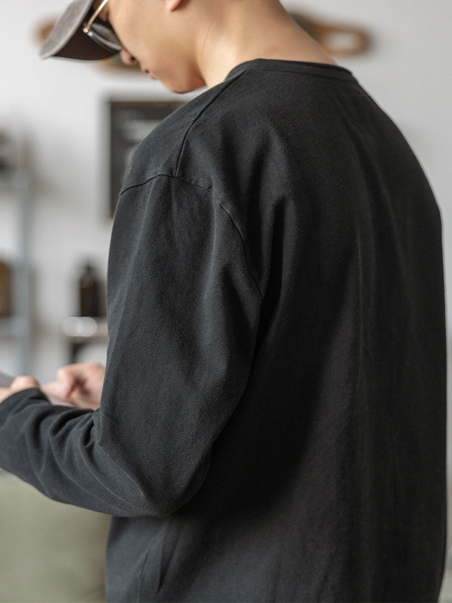 Vintage Long Sleeve Henley Shirt