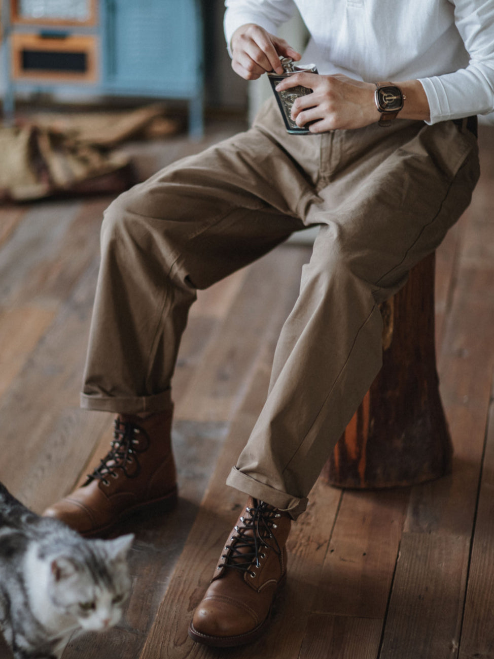 Washed Chino Officer’s Pant