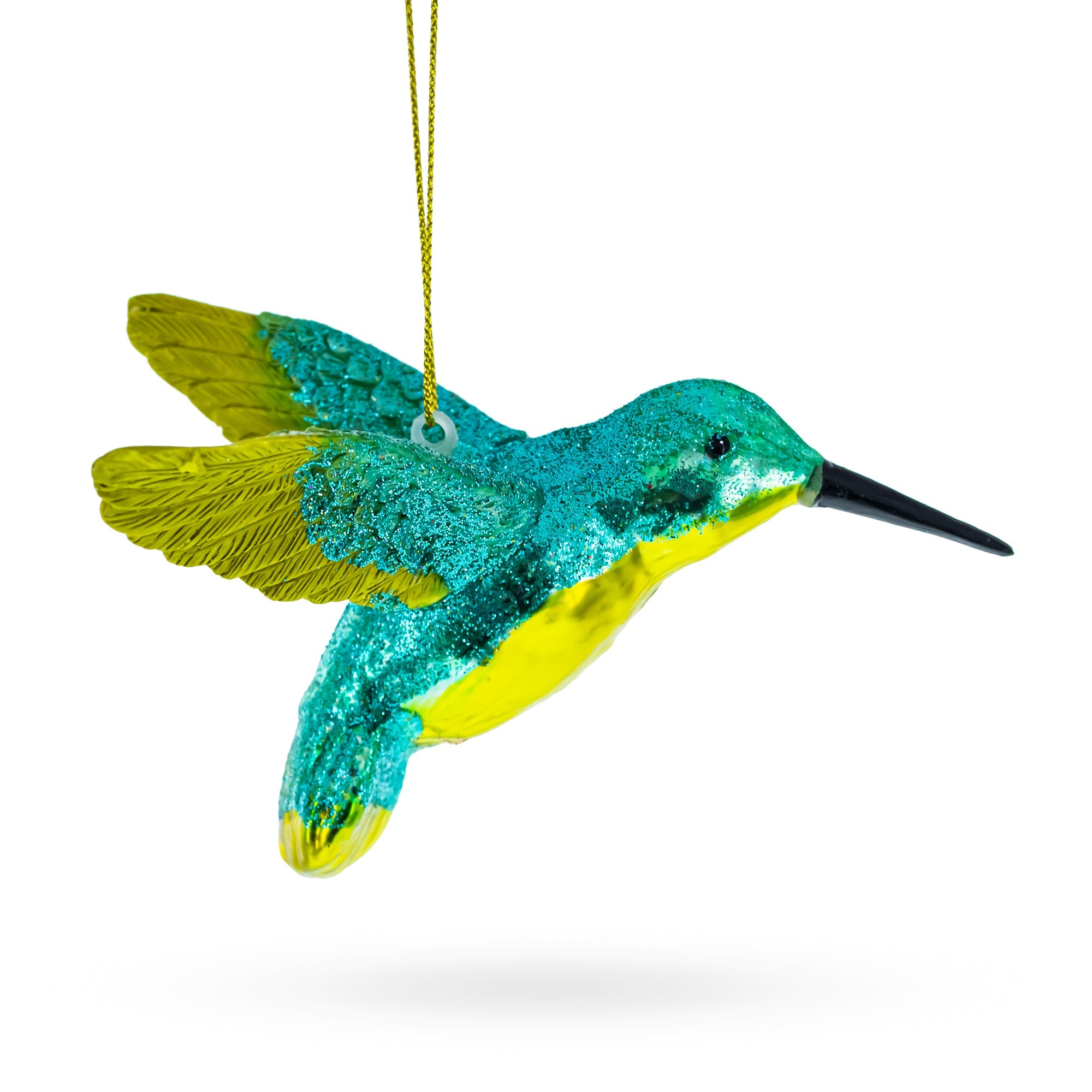 Hummingbird Glass Christmas Ornament