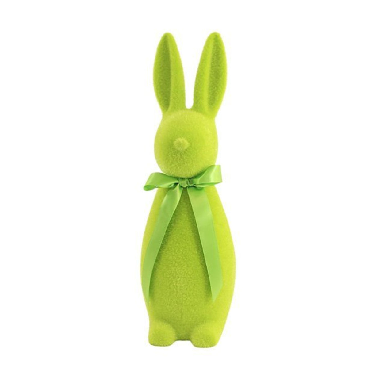 16" Flocked Button Nose Bunny (WH0134)
