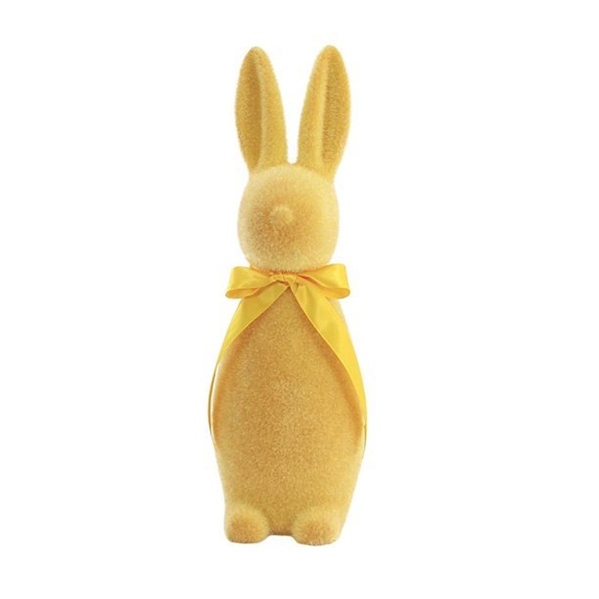 16" Flocked Button Nose Bunny (WH0139)