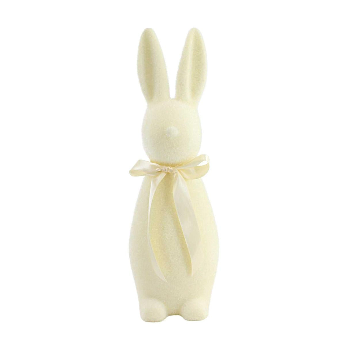 16" Flocked Button Nose Bunny (WH0139)