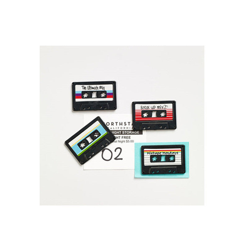 Nostalgic Cassette Record Magnet Set Decorative Magnet Fridge Magnet