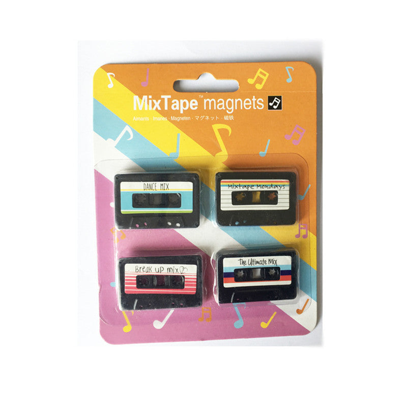 Nostalgic Cassette Record Magnet Set Decorative Magnet Fridge Magnet