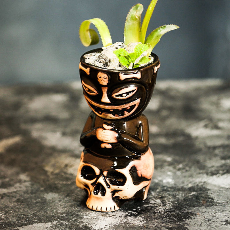 Skull Cup Pirates Of The Caribbean Tiki Hawaii Cocktail Cup Ceramic Cup Totem Cup Bar Tiki Cup