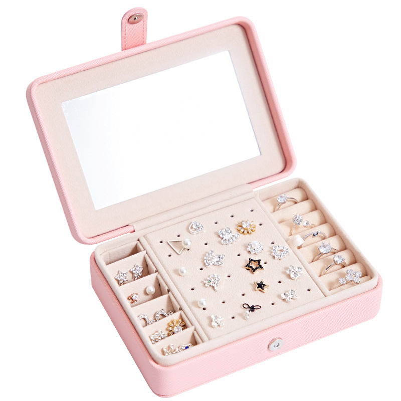 Fashionable Portable PU Simple Jewelry Box