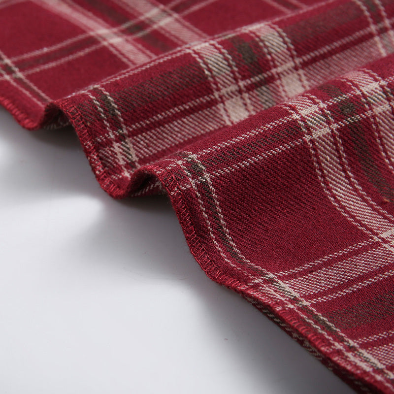 Vintage Check V-Neck Dress