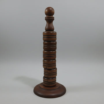 1960's Vintage Wooden Napkin Rings & Paper Towel Holder
