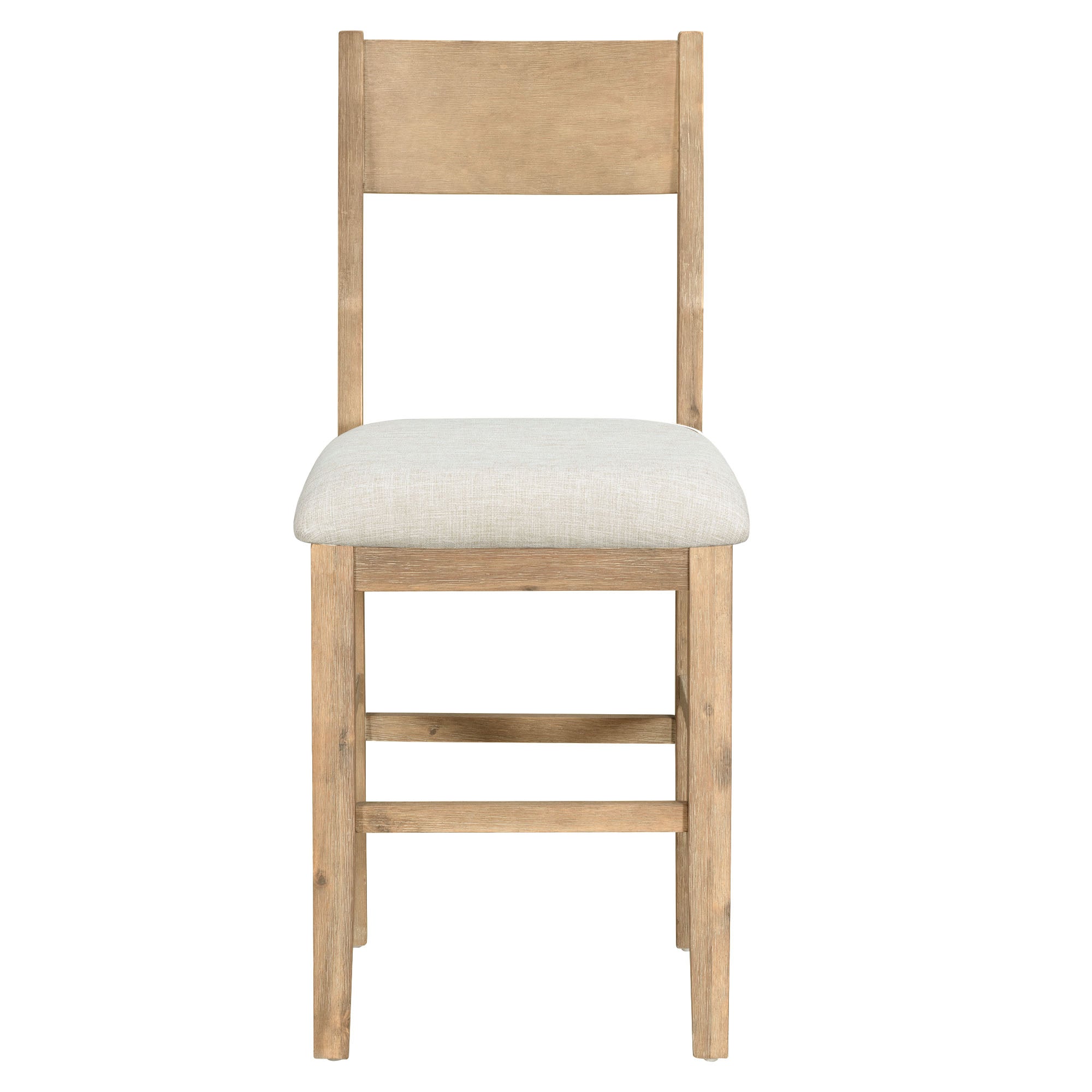 TOPMAX farmhouse countertop height 5-piece dining table set with 1 rectangular dining table and 4 brown dining chairs