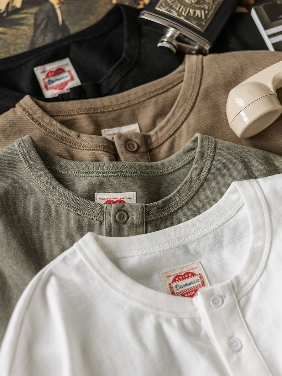 Vintage Long Sleeve Henley Shirt