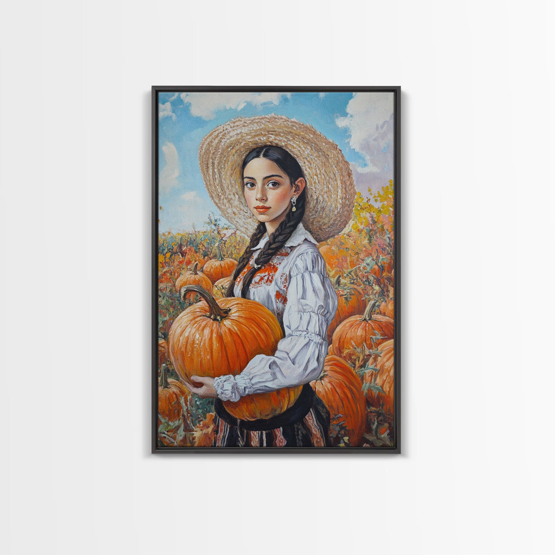 Retro Cowgirl in Pink Hat Canvas Print, Vibrant Holiday Wall Art, Christmas Decor, Christmas Wall Art, Perfect Holiday Gift, Canvas Print