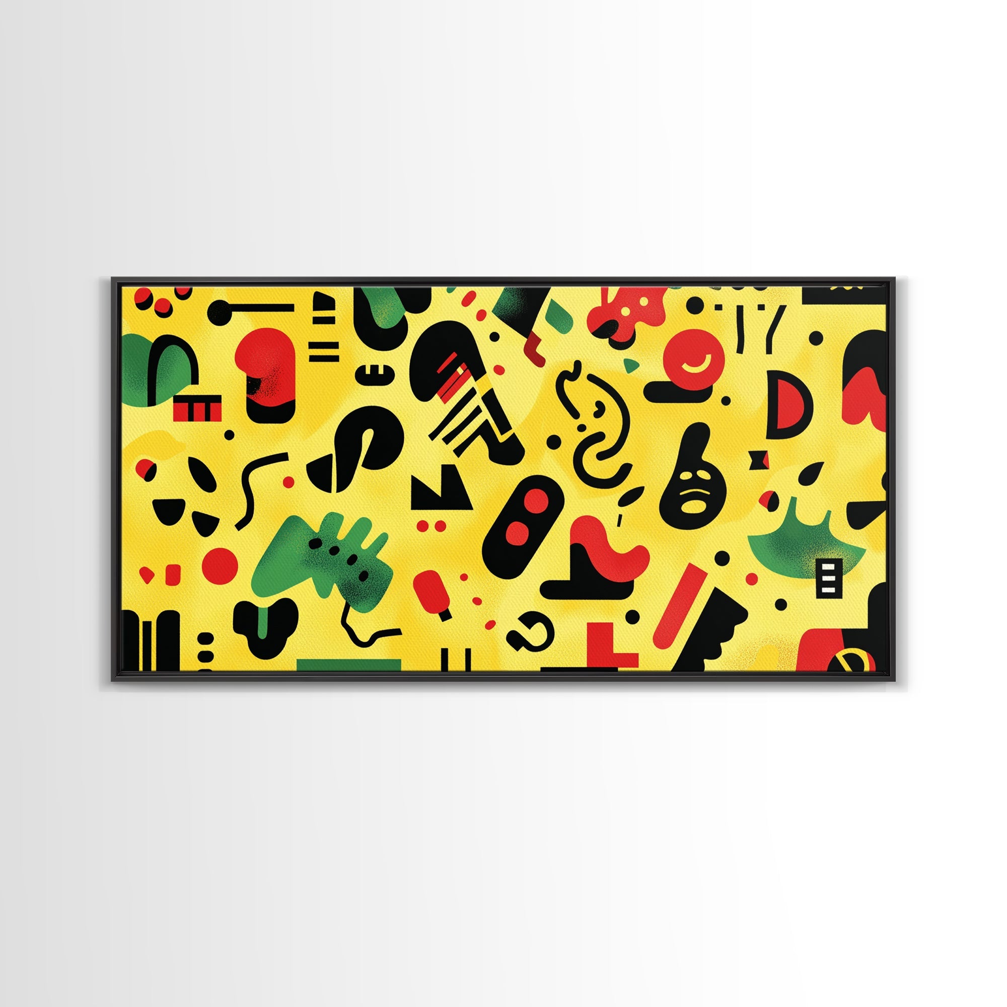 Boy's Room Or Nursery Room Wall Art Framed Canvas Print, Retro 90s Style Wall Art, Kid's Room Wall Art