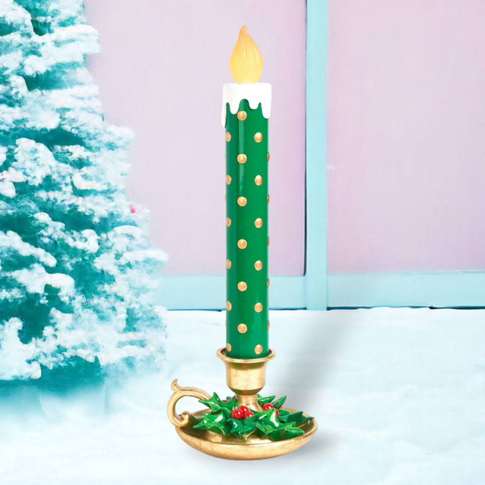 20" Green LED Candle Stick by December Diamonds
