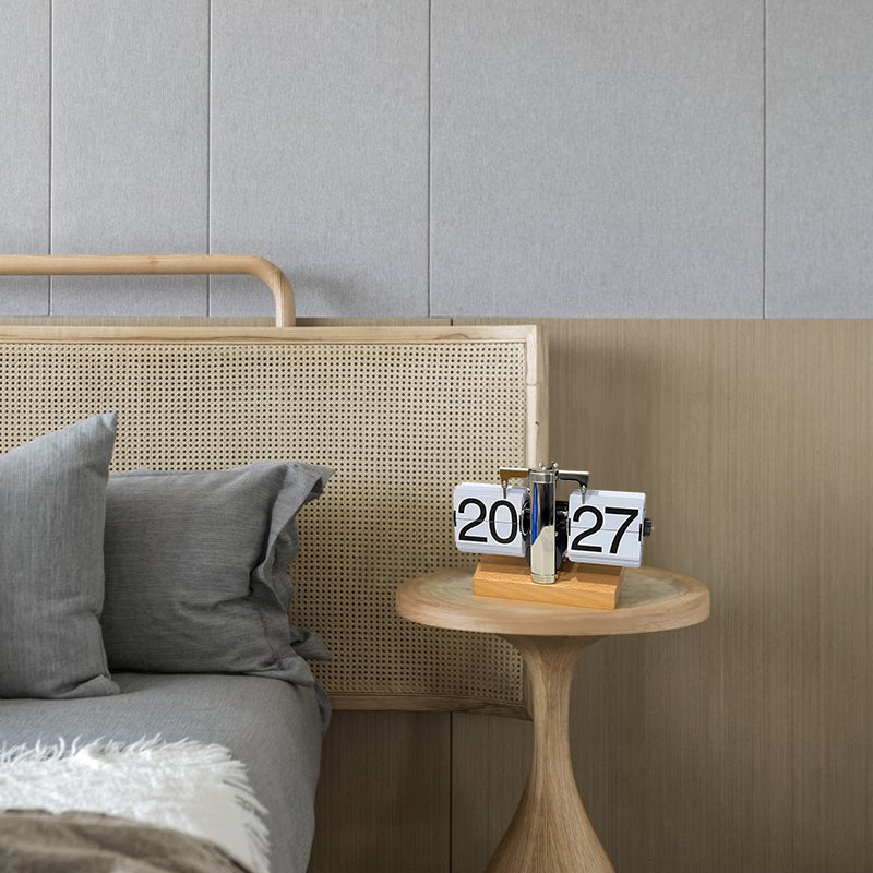 Retro flip digital clock, battery - powered mechanical clock for home & office decor