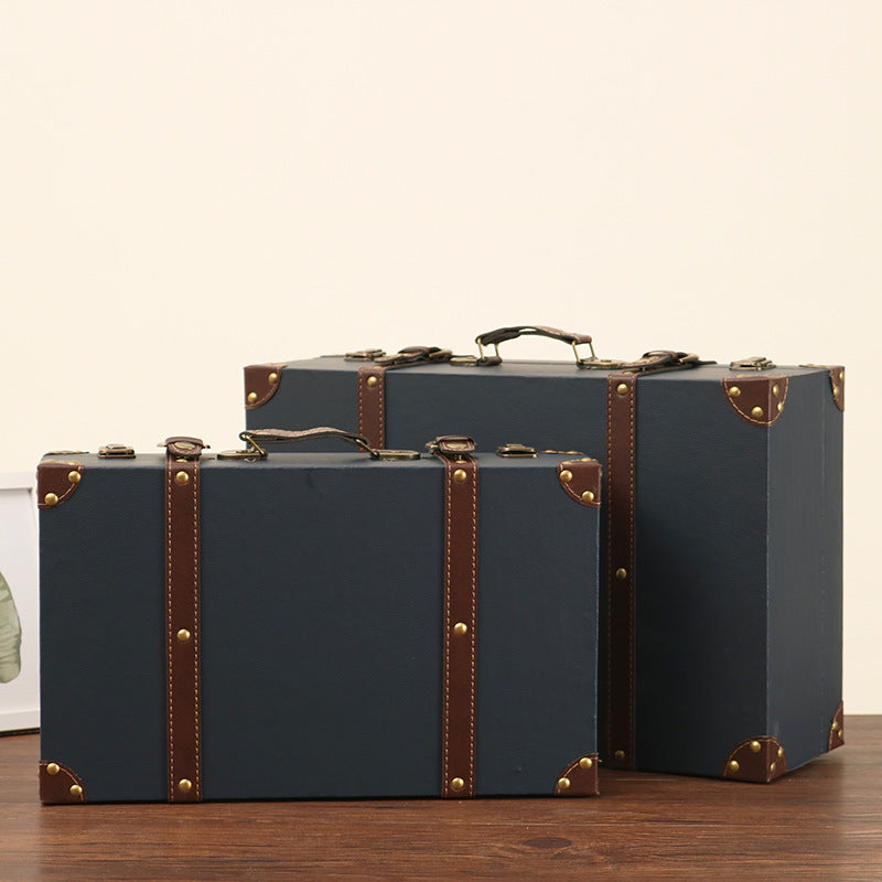 European-style Retro Suitcase Storage Box