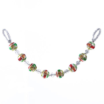 26" Vintage Indent Glass Ornament Garland