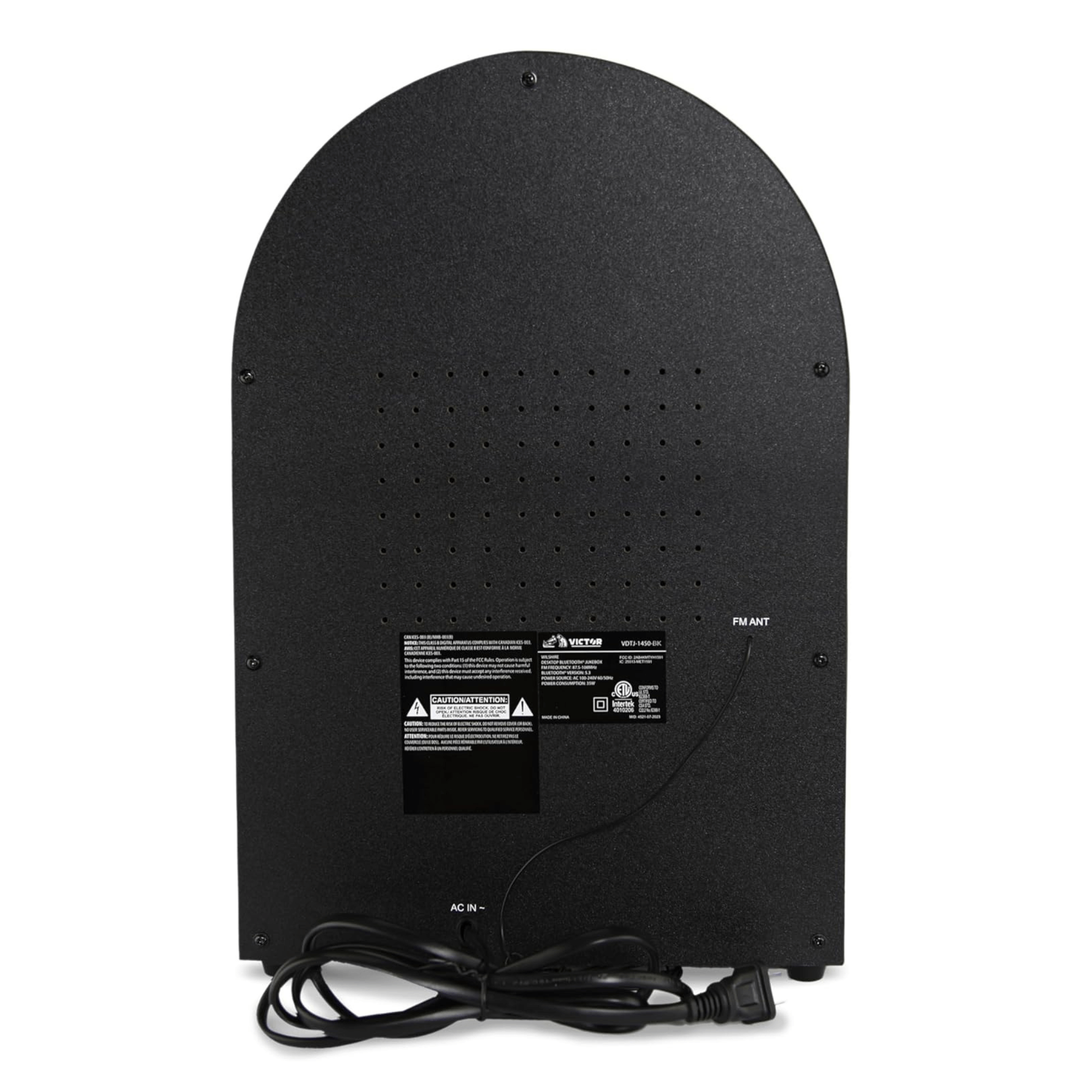 Victor Wilshire Bluetooth Jukebox with Multicolor LED Lighting and FM Radio