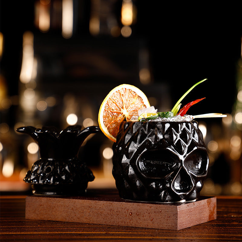 Bar Personality Special Ceramic Cup Tiki Pineapple Cup Dark Octopus Hawaiian Style Molecular Cocktail Cup