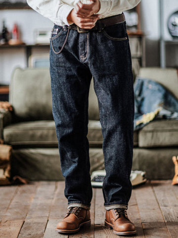 Selvedge Raw Denim Relaxed Tapered Jeans