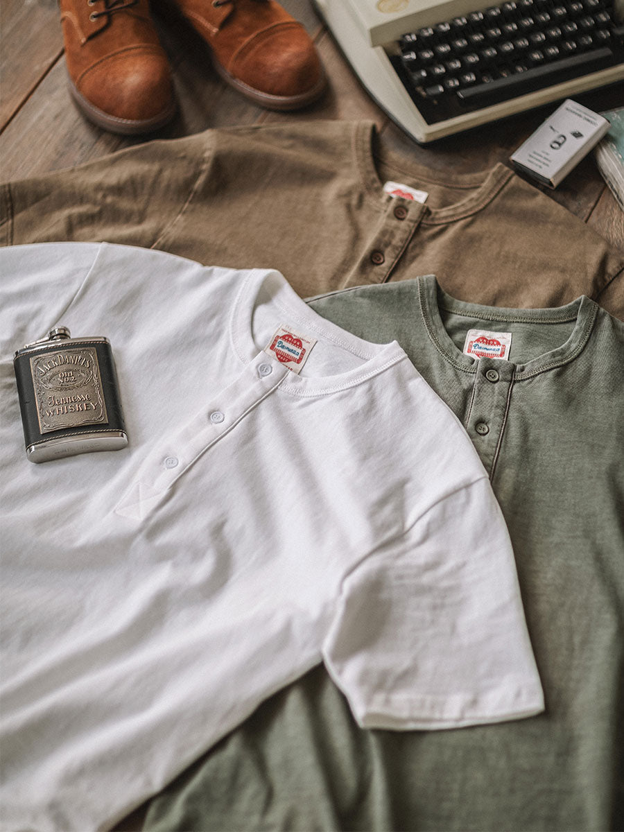 Three-Button Henley Shirt