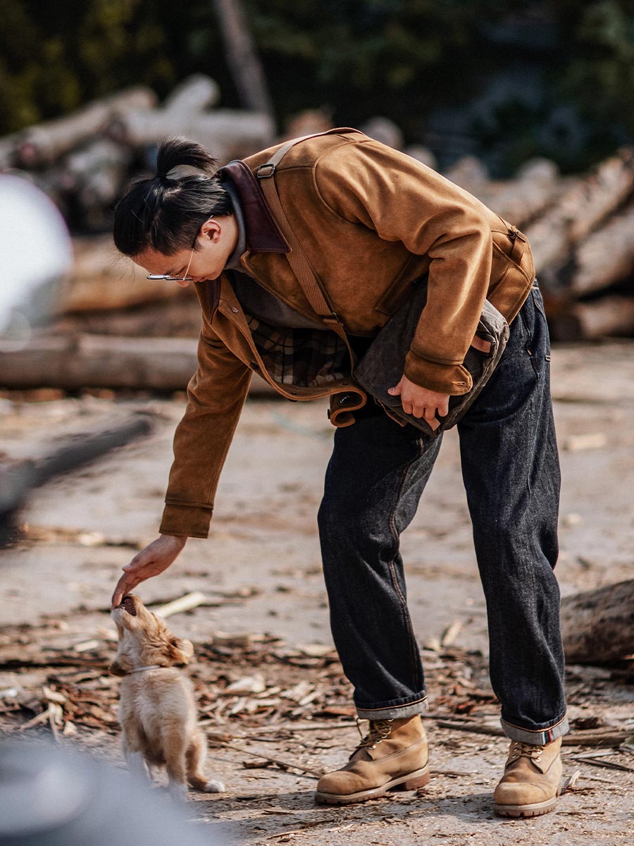 Classic Silhouette Leather Trucker Jacket