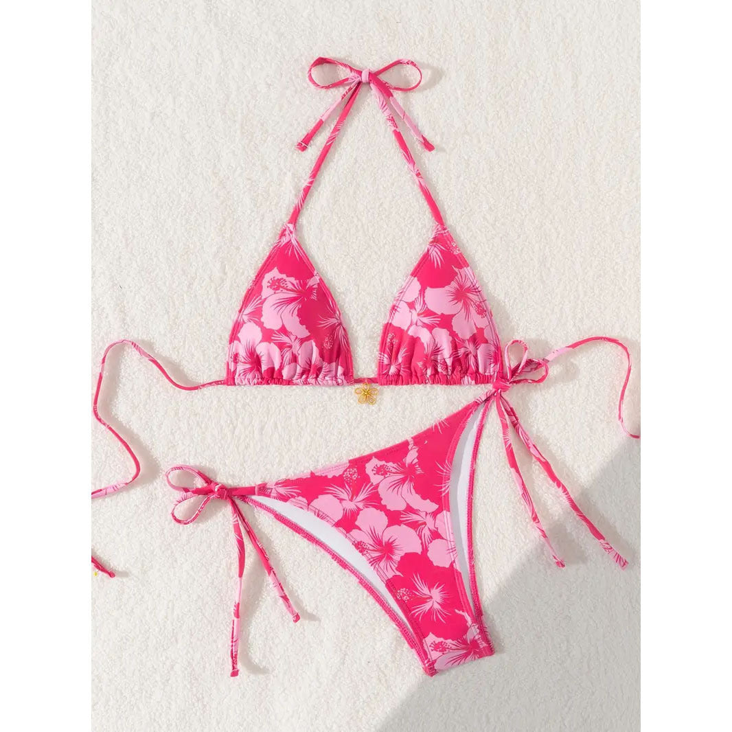 Women's Camouflage Halter Bikini Two-piece Set