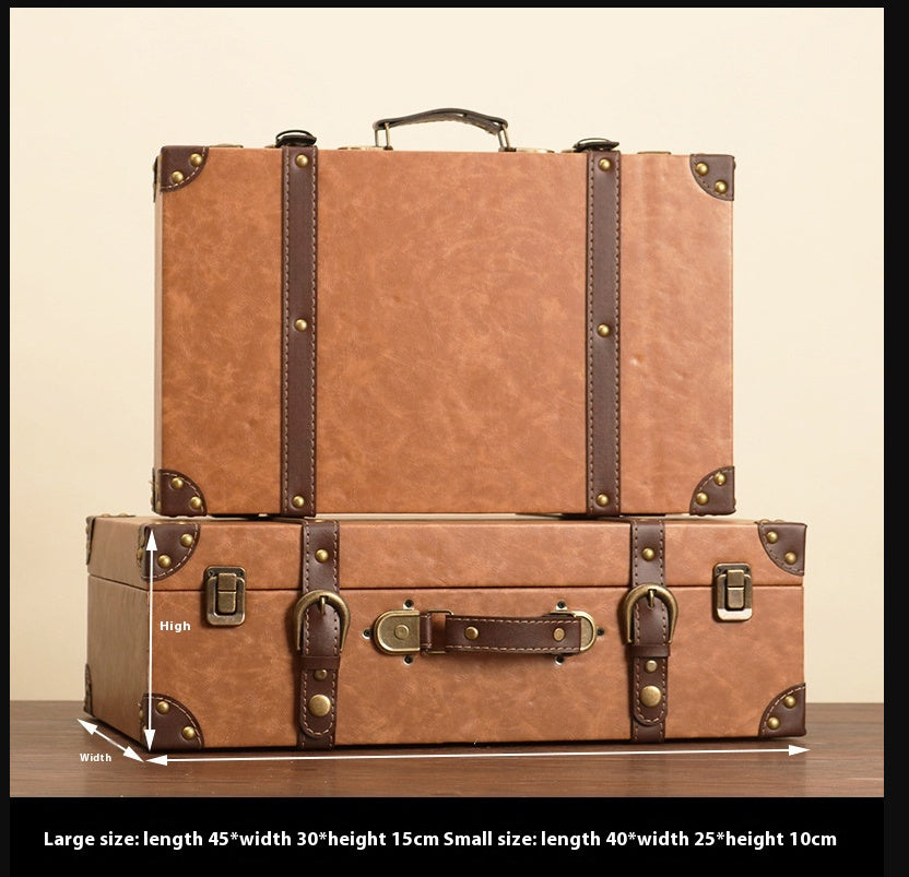 European-style Retro Suitcase Storage Box