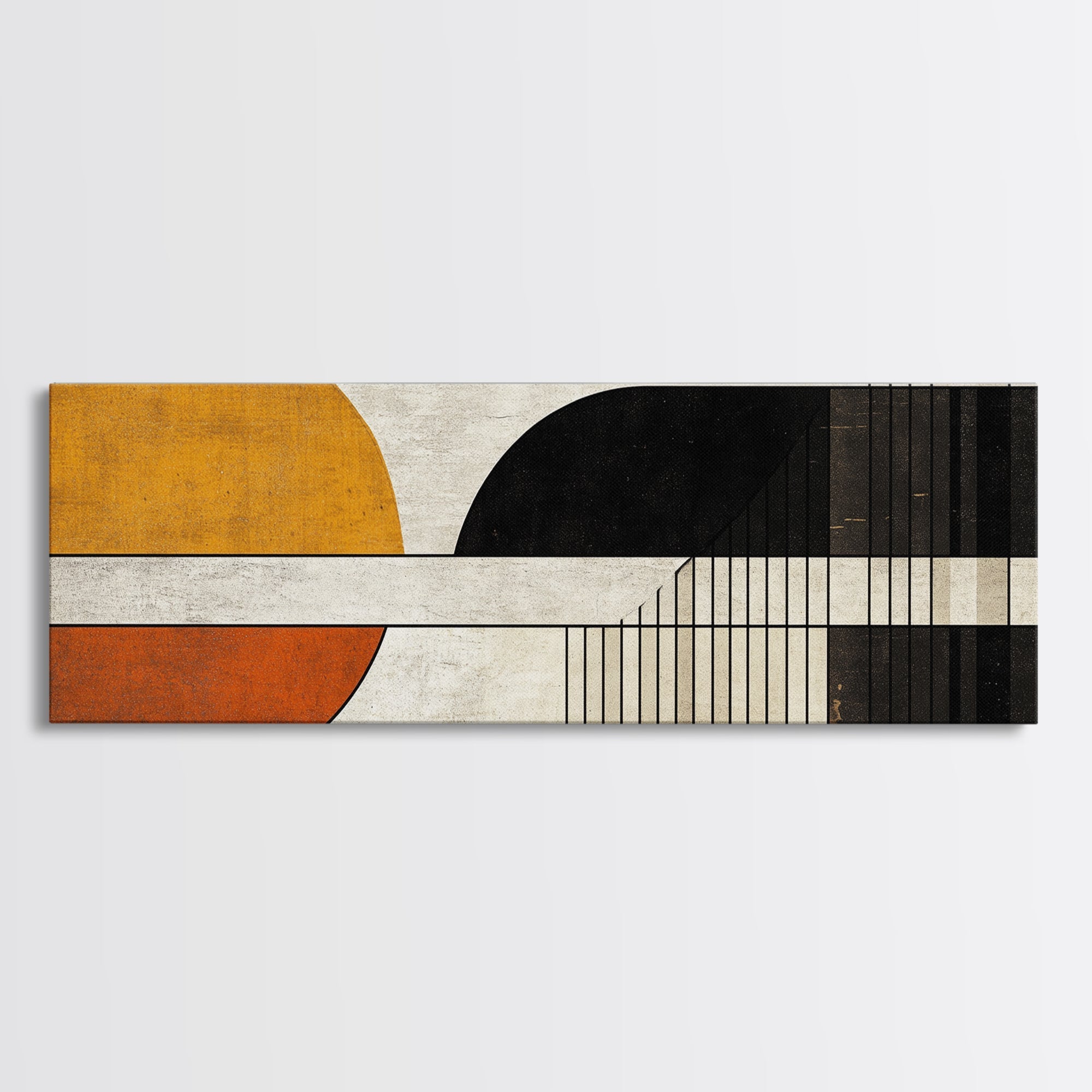 Art Deco Abstract Wall Art, Framed Canvas Print, Canvas Art, Earth Tons, Muted and Subdued Wall Art, Thought Provoking Abstract Art