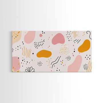 Mid Cenutry Modern Retro 90s Inspired Shopping Mall Wall Art Canvas Print, Abstract Art, Horizontal Canvas Ready To Hang