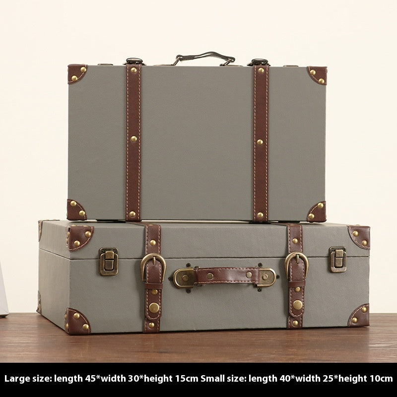European-style Retro Suitcase Storage Box