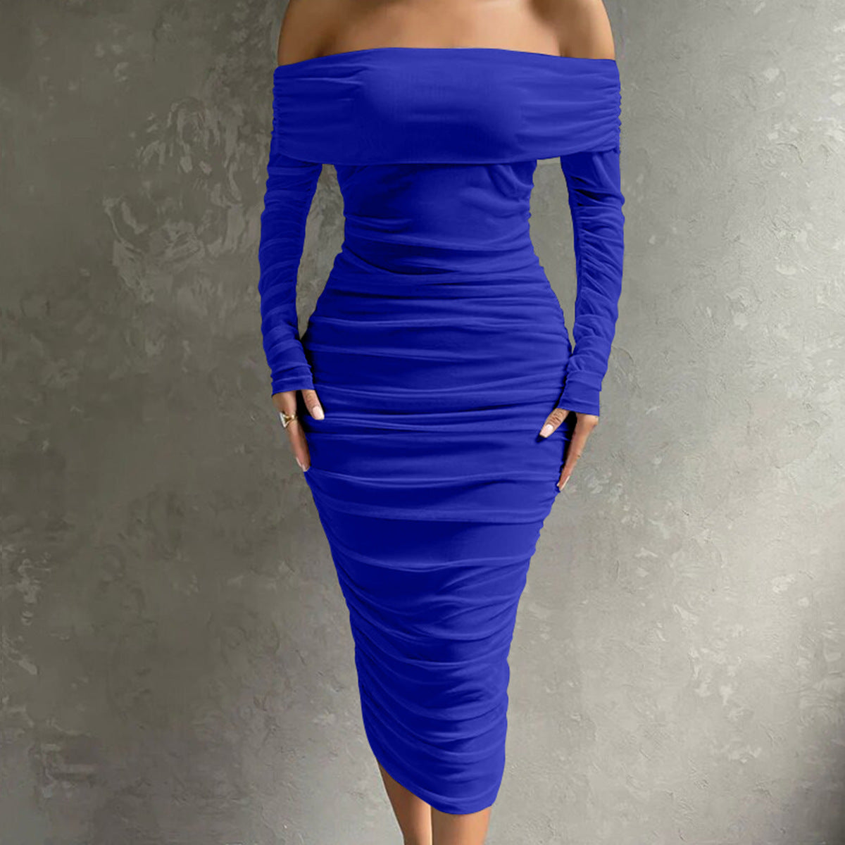 Women's Fashion Off-shoulder Plus Size Dress