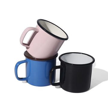 Thickened Enamelled Cup Roll Covered Enamel Cup Retro Nostalgic Coated Mug