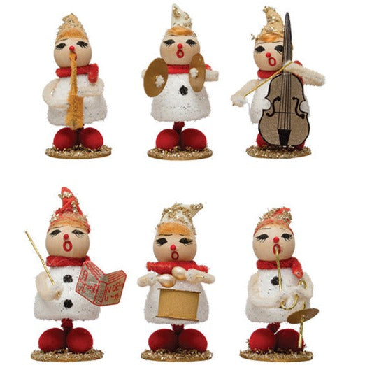Vintage Reproduction Marching Band -4"H Foam, Wood Bead & Paper