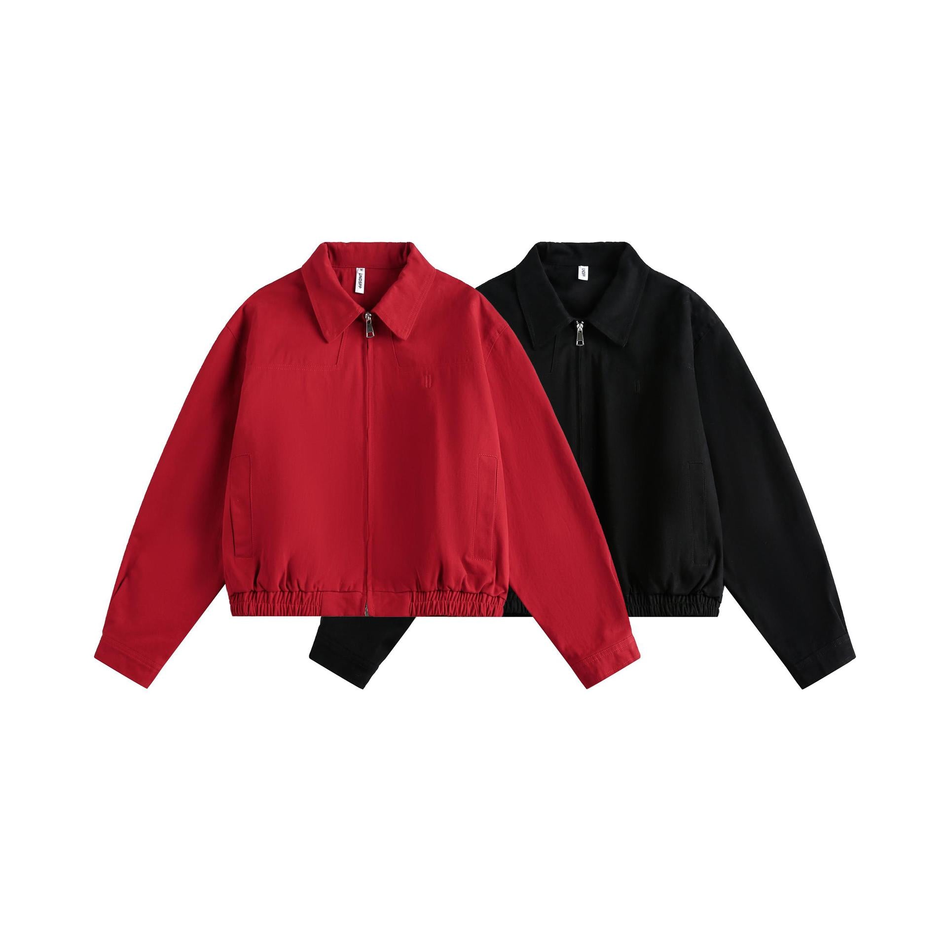 Vintage Red Versatile Harrington Jacket