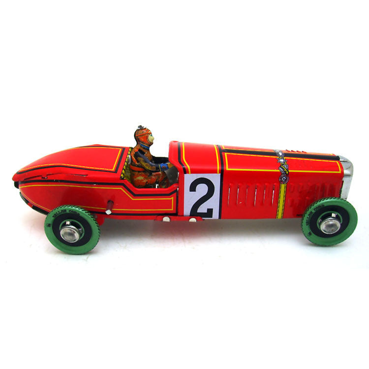 Spanish Red No. 2 Racing Car Nostalgic Retro Toy