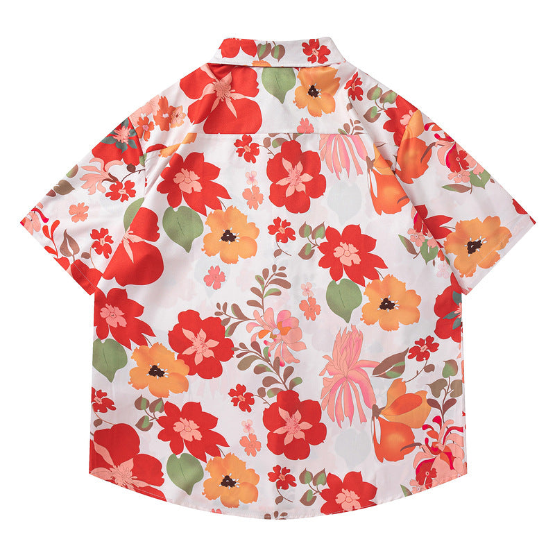 Shirt Men Retro Vintage Loose Casual Couple Shirt